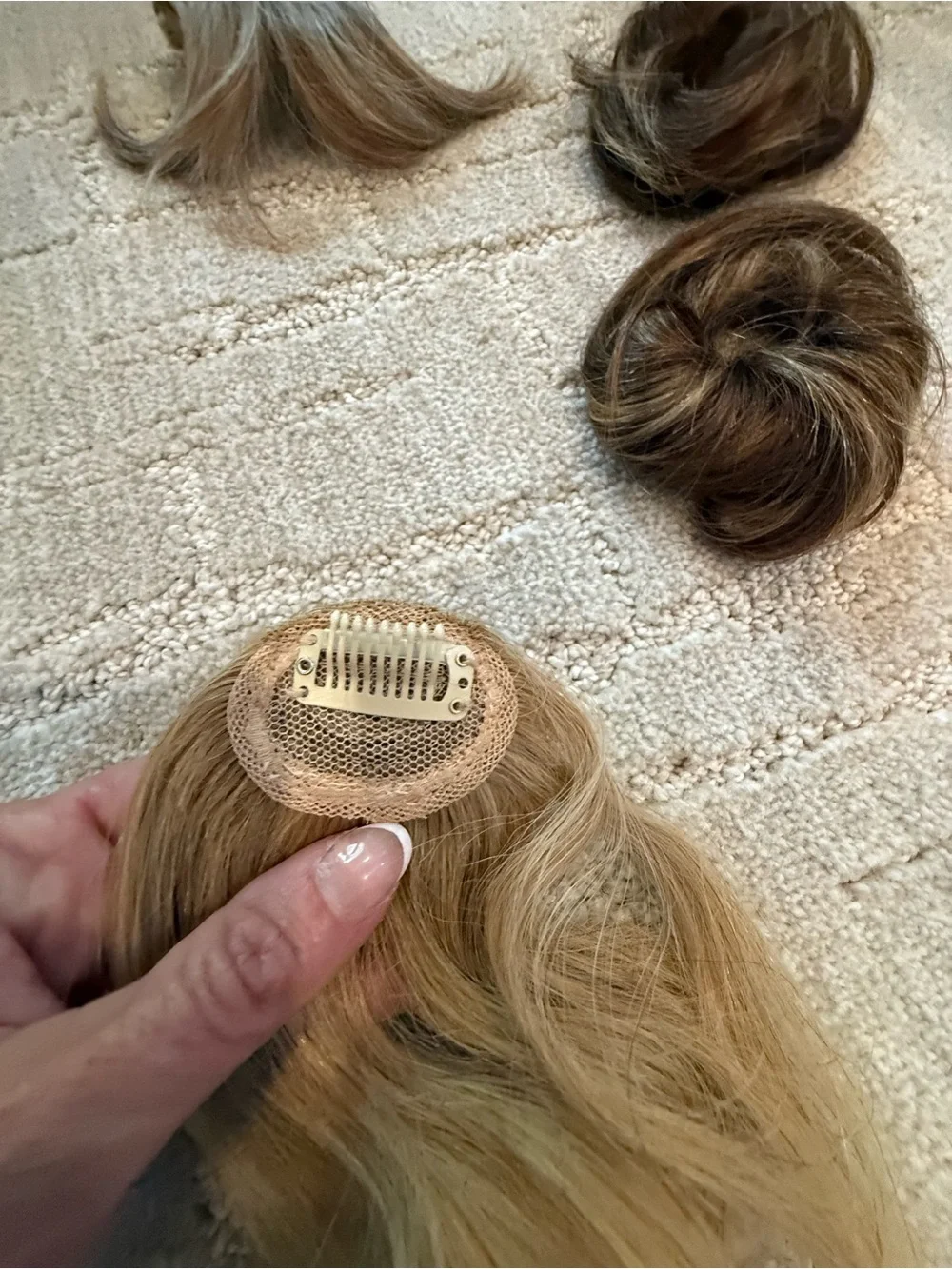 Clip-In Hair Pieces Set - Blonde & Brown Hair Extensions